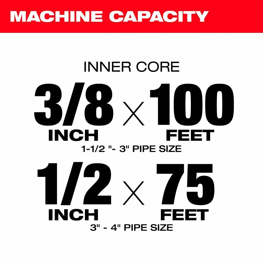 Milwaukee 2817A-21 M18 Drum Machine for 3/8"-1/2" Cable