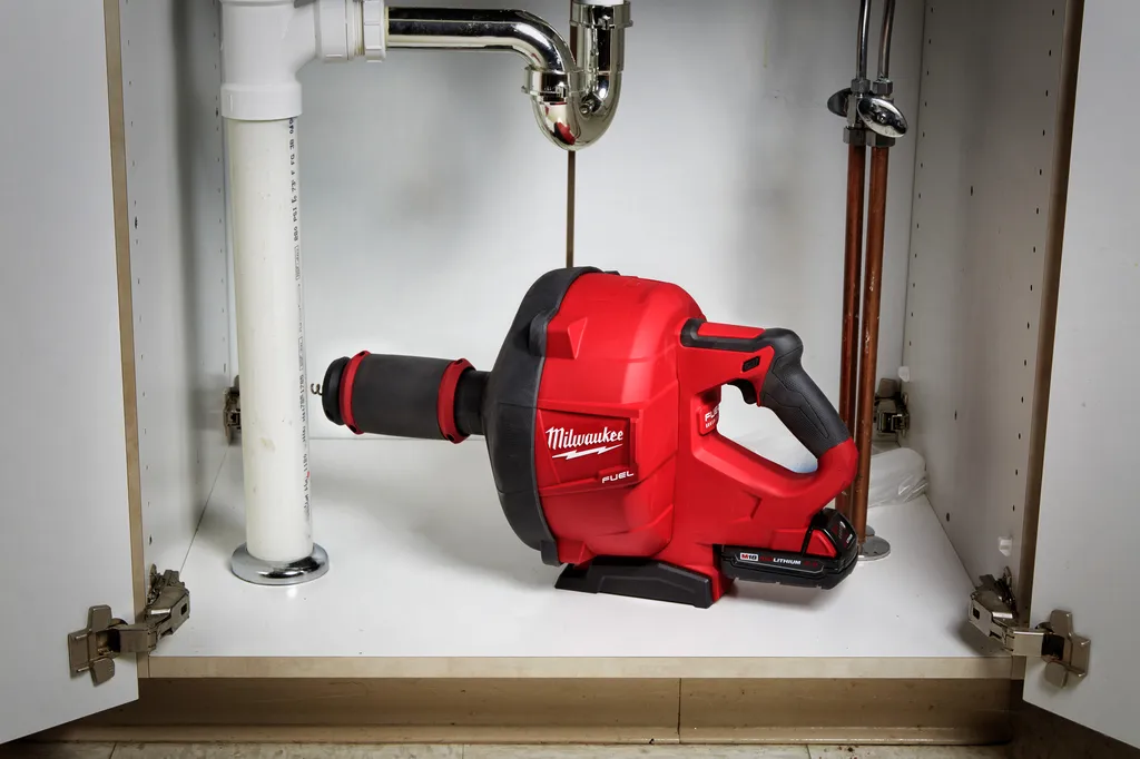Milwaukee M18 Fuel Drain Snake with Cable-Drive Kit-A
