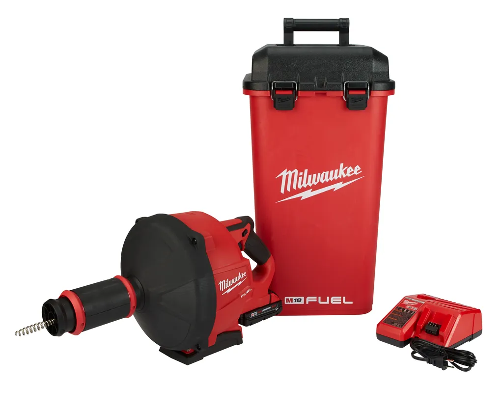 Milwaukee M18 Fuel Drain Snake with Cable-Drive Kit-A