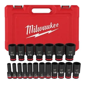 Milwaukee SHOCKWAVE Impact Duty 49-66-7012 Socket Set, Chrome Molybdenum Steel, 1/SET :SET: QUANTITY: 1