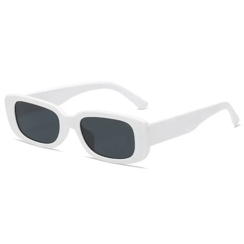 New Small White Frame Oval Sun Glasses Trend Sunglasses Unisex Punk Street Trend Cool Eyeglass Shades Glasses Frame UV400