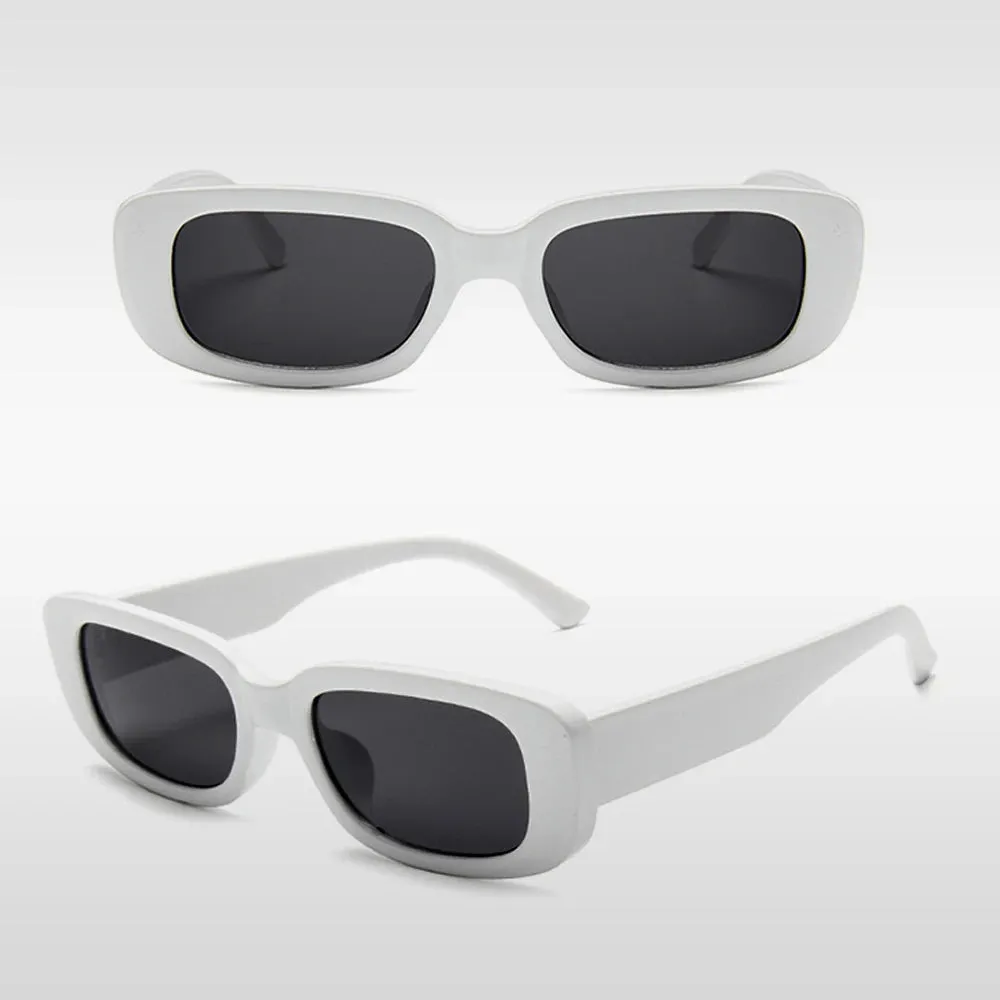 New Small White Frame Oval Sun Glasses Trend Sunglasses Unisex Punk Street Trend Cool Eyeglass Shades Glasses Frame UV400