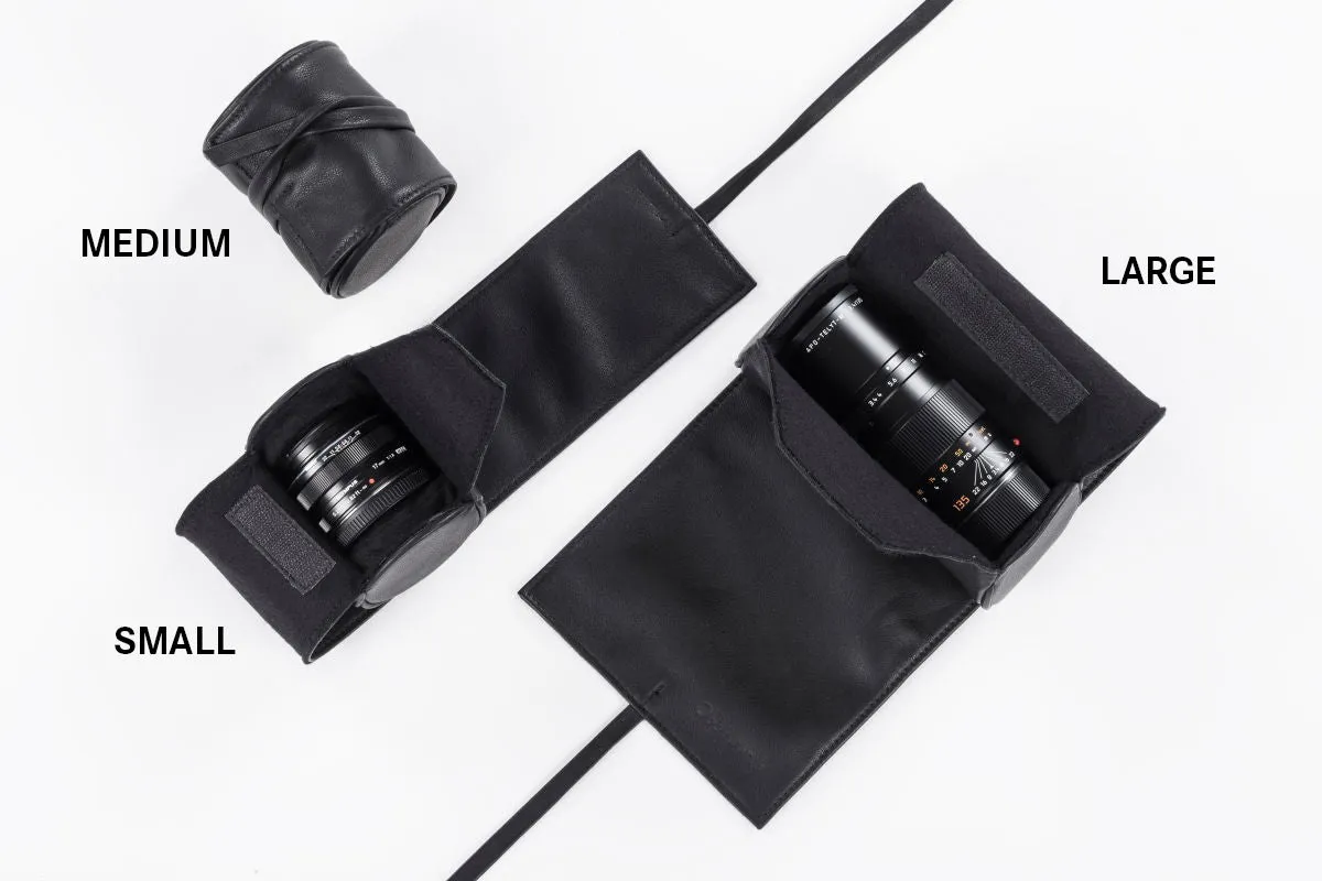 Oberwerth Donau Leather Lens Wrap, Black, Medium