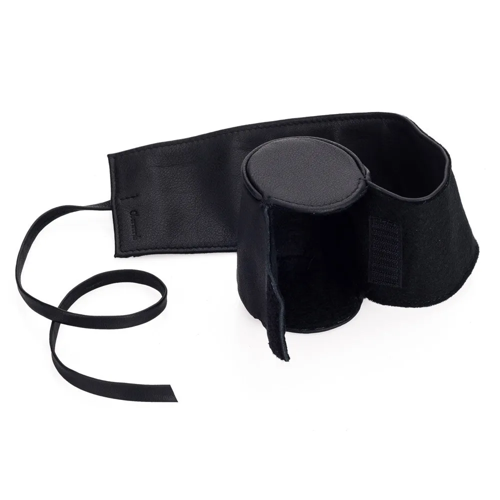 Oberwerth Donau Leather Lens Wrap, Black, Medium