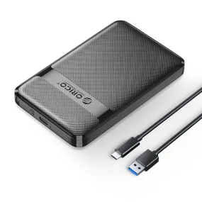 ORICO 2.5 inch SATA to USB 3.1 Type C SSD Enclosure Tool-Free with 6Gbps Fast Data Transfer Rate, 0.5m Type C to USB-A Cable, 6TB Max. Disk Capacity for PC, Laptop, Windows, Mac, Linux, Router, TV, PS4 HDD Enclosure | 2577C3-V1