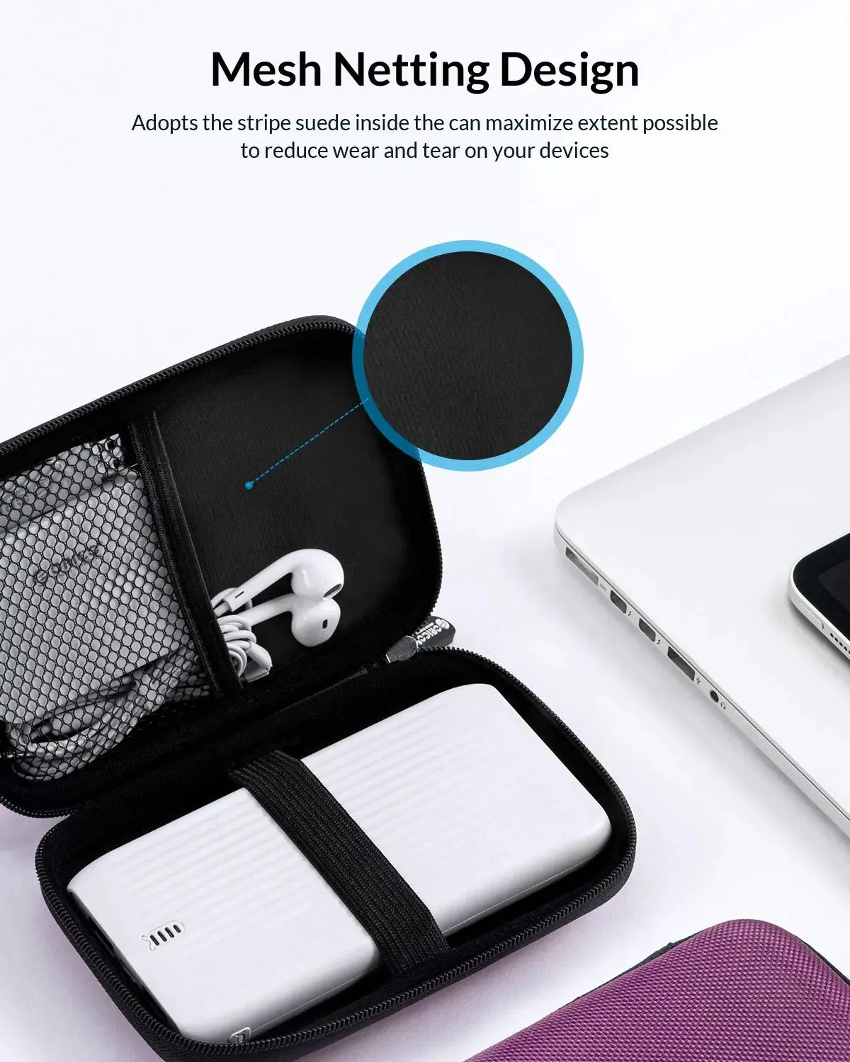 ORICO-PHD-25-PU-BP 2.5" Nylon External Drive Storage Caring Bag For WD My Passport Element, Seagate, Toshiba, Samsung