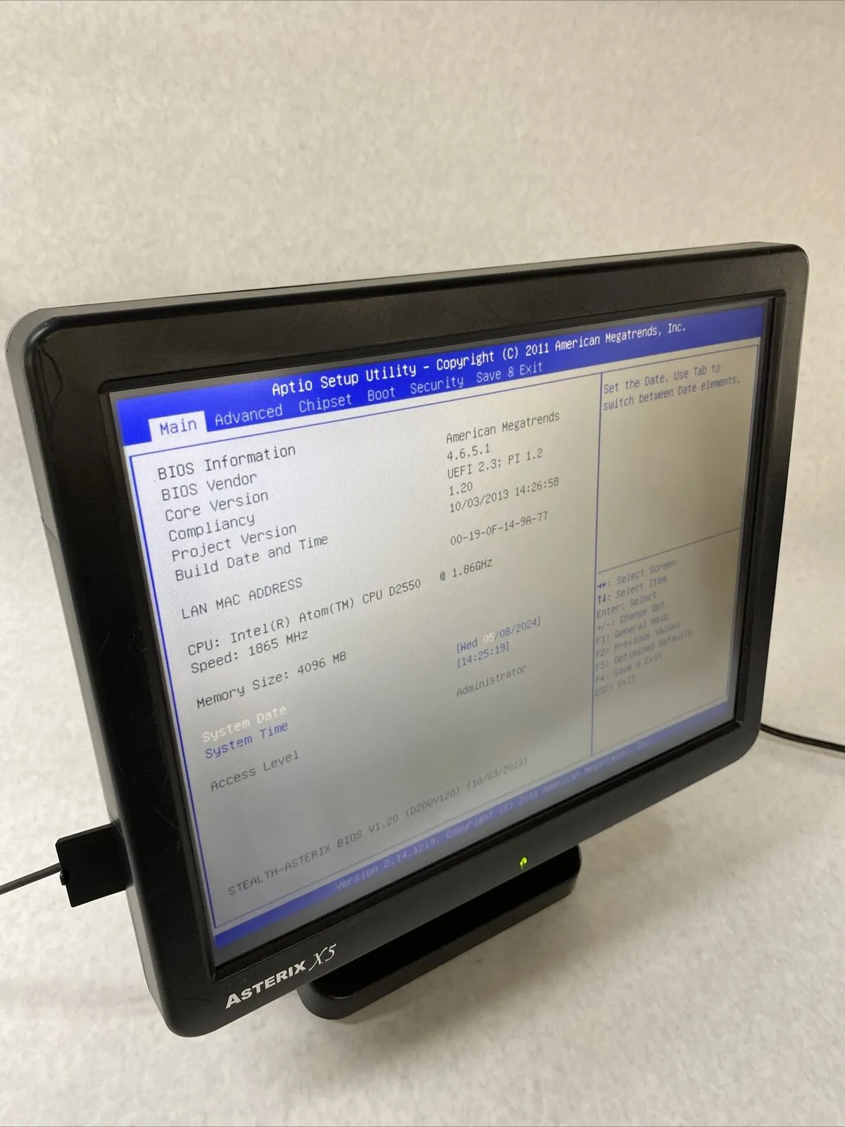 PioneerPOS AsterixTouch-X5 15" AIO Intel Atom D2250 1.86GHz 4GB RAM No HDD