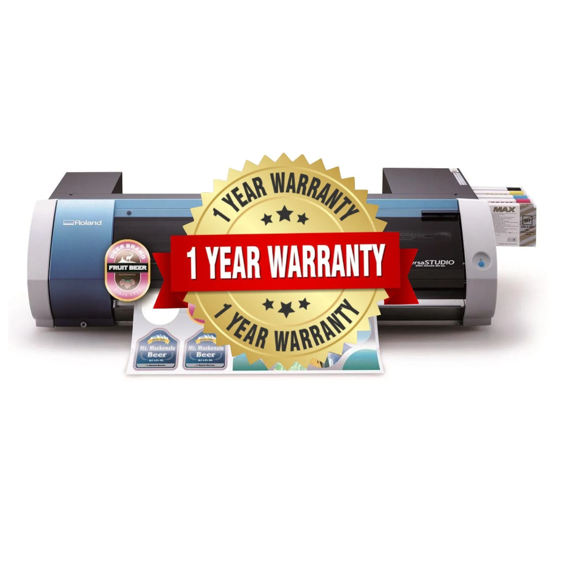 Roland BN-20A Desktop 20" Eco-Solvent Printer & Cutter w/ CMYK Inks & CorelDRAW