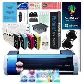 Roland BN-20A Desktop 20" Eco-Solvent Printer & Cutter w/ CMYK Inks & CorelDRAW