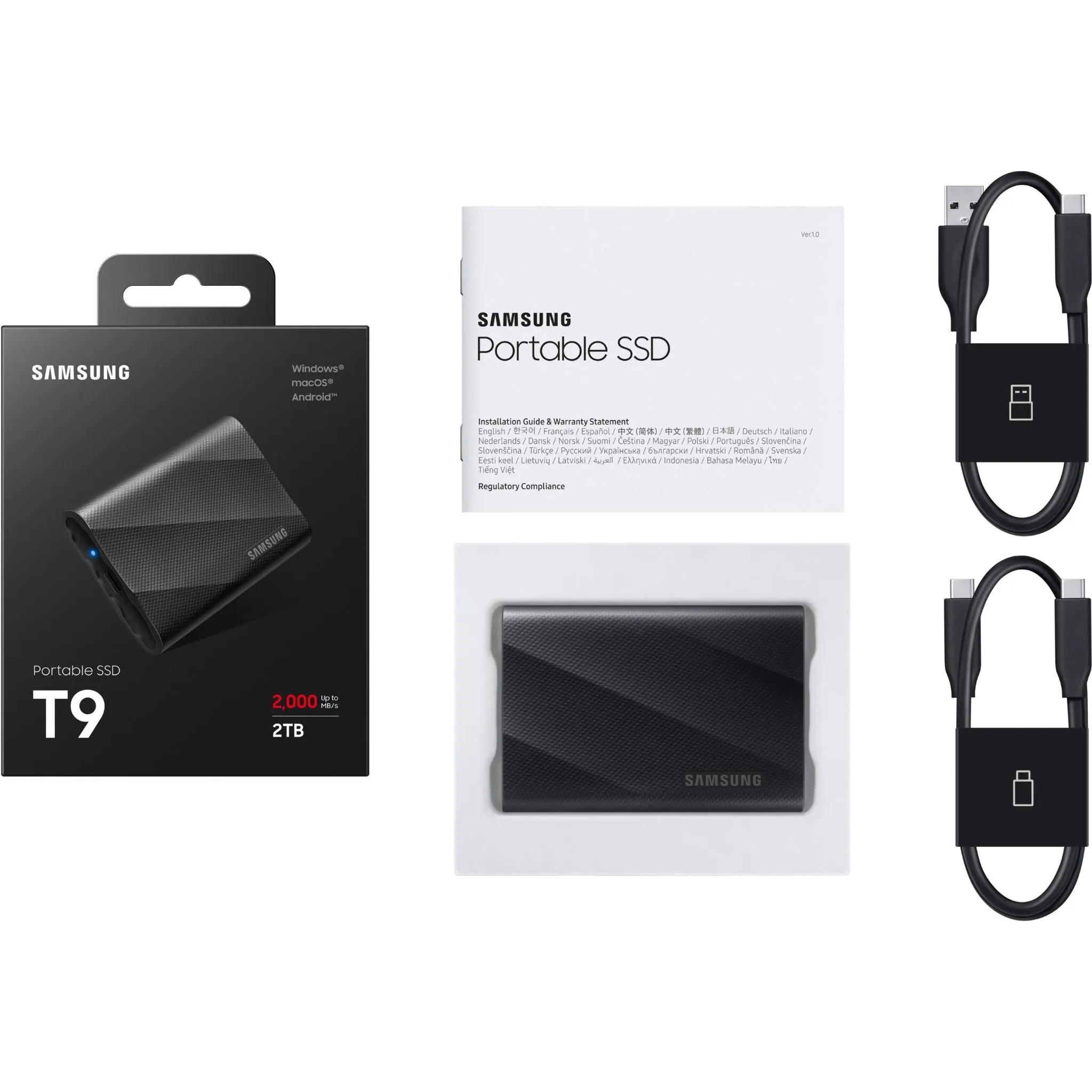Samsung Portable T9 SSD 2TB (Black)
