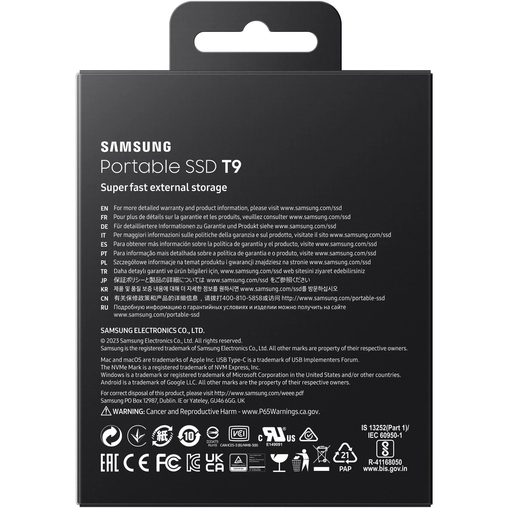 Samsung Portable T9 SSD 2TB (Black)