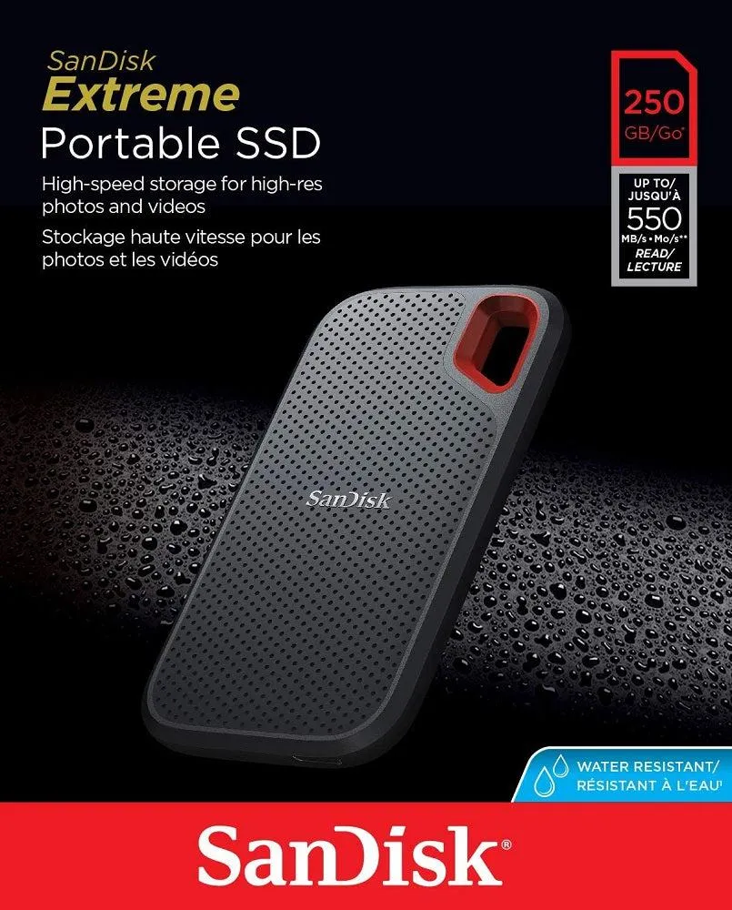 SanDisk SSD Extreme Portable E60 250GB up to 550MB/s Read