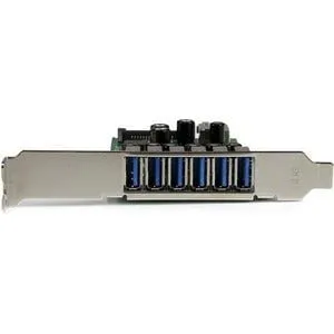 StarTech.com 7 Port PCI Express USB 3.0 Card - Standard and Low-Profile Design - PCI Express x1 - Plug-in Card - 7 USB Port(s) - 7 USB 3.0 Port(s) - PC, Linux