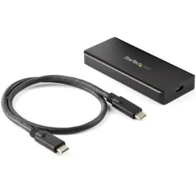 StarTech.com Drive Enclosure M.2, PCI Express NVMe - USB 3.2 (Gen 2) Type C Host Interface - UASP Support External - Black - 1 x SSD Supported - 1 x Total Bay - Aluminium