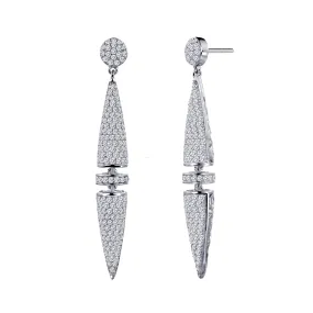 Sterling Silver and Platinum Earrings
