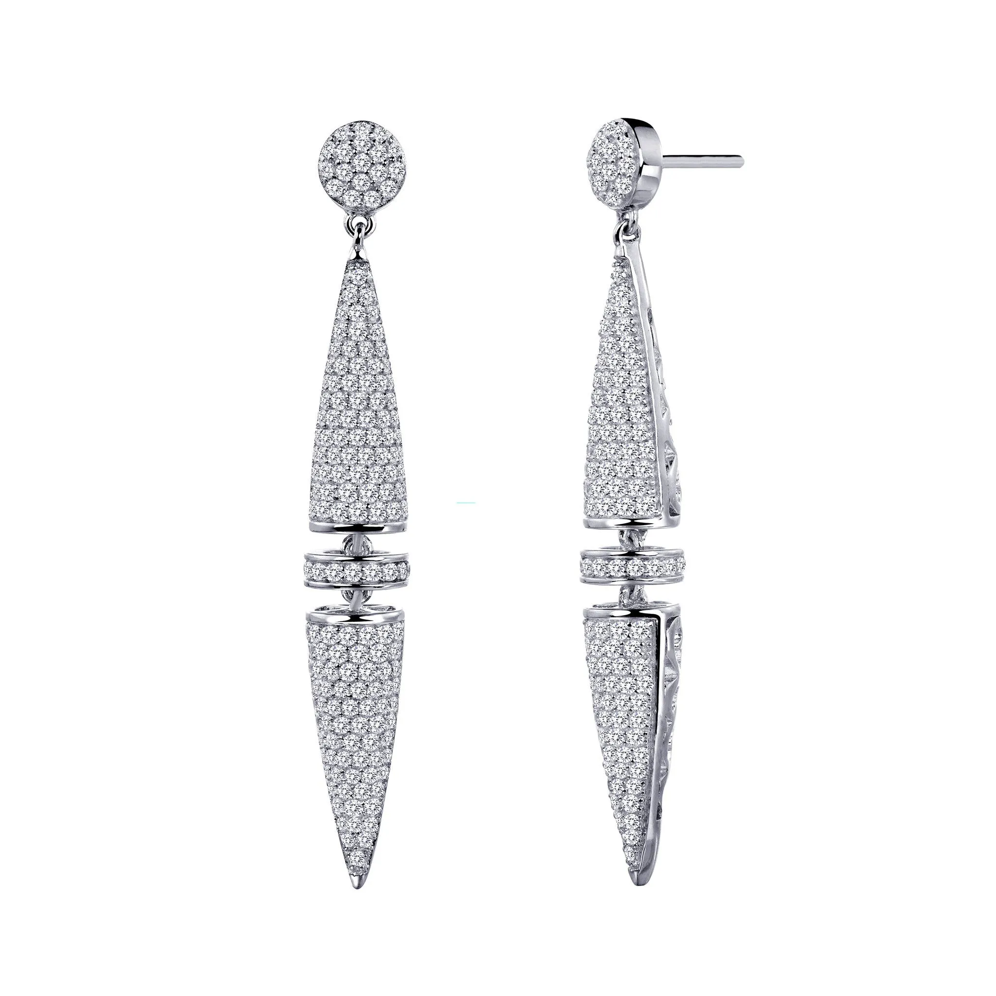 Sterling Silver and Platinum Earrings