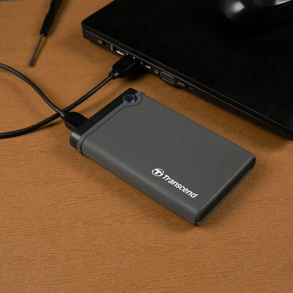 Transcend StoreJet 25CK3 2.5” SATA III SSD/HDD Enclosure Kit USB 3.1 Gen 1 TS0GSJ25CK3, Grey