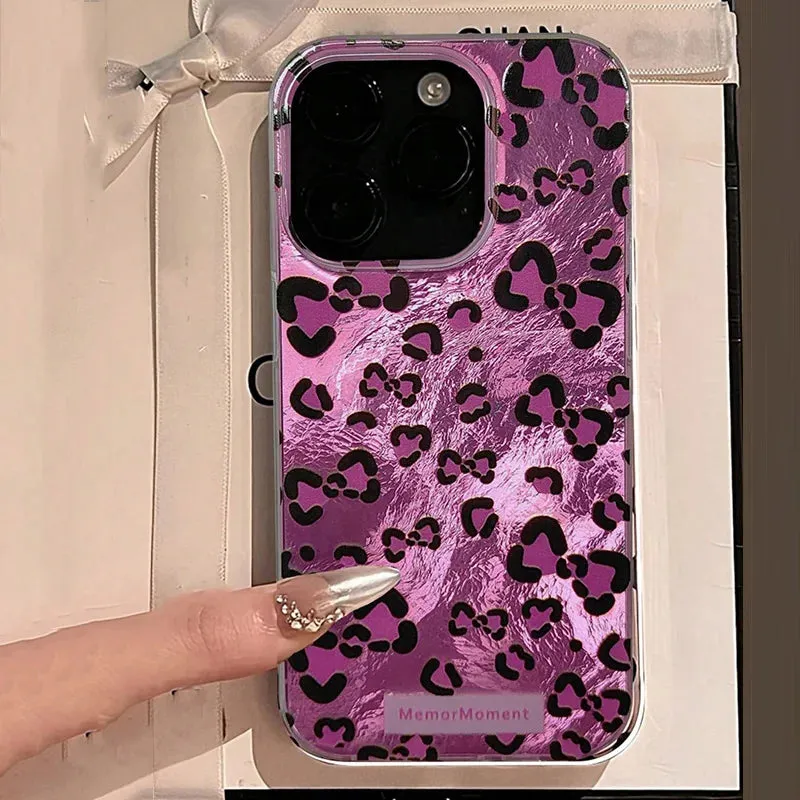 Uakiss Retro Brown Leopard Print Clear Phone Case For iPhone 16 15 14 13 12 11 Pro Max 15 Pro XS XR X 7 8Plus Shockproof Silicone Cover