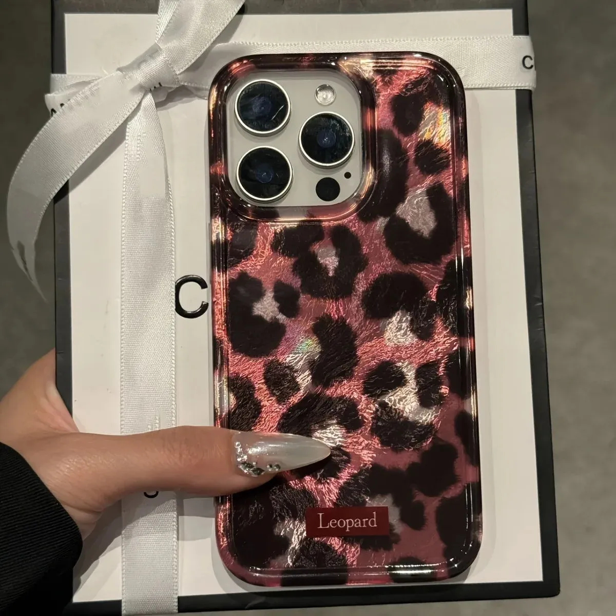 Uakiss Retro Brown Leopard Print Clear Phone Case For iPhone 16 15 14 13 12 11 Pro Max 15 Pro XS XR X 7 8Plus Shockproof Silicone Cover