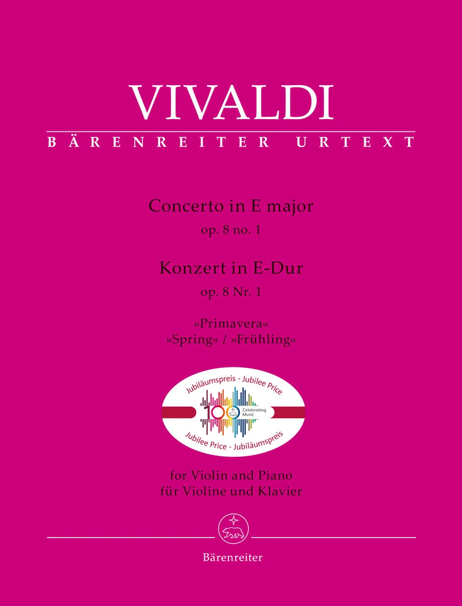 Vivaldi - Concerto for Violin in E Major, Op. 8 No. 1 "Spring" - Violin and Piano
