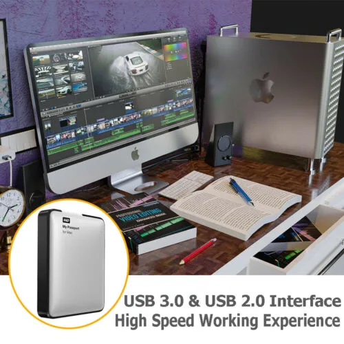WD My Passport for Mac 500GB Portable External Hard Drive USB 3.0, WDBLUZ5000ASL
